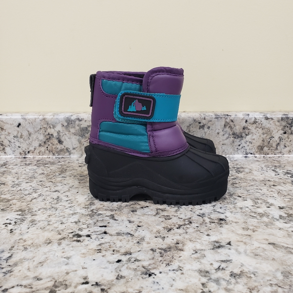 Shoe Show Girls Snow Boots Snowfall Purple Black Teal Size 6